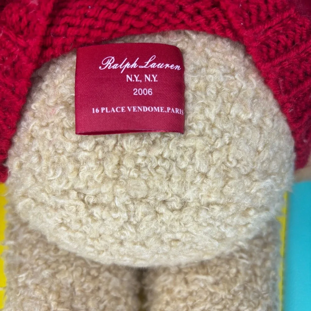 Ralph Lauren Red Sweater Teddy Bear Vintage‎